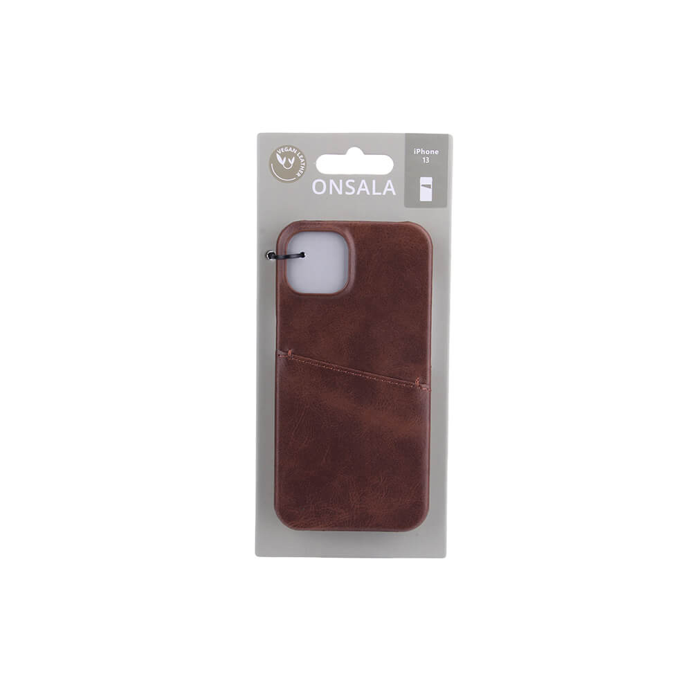 Onsala Mobile Cover Brown with Cardpocket iPhone 13 – image 2