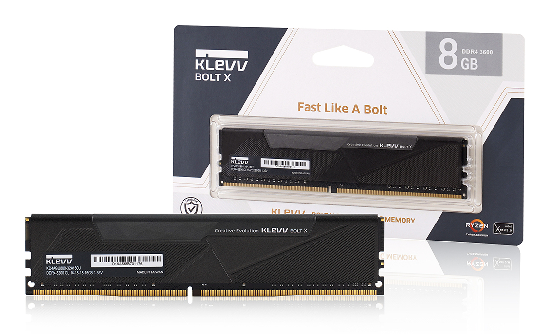Klevv 8GB 3200MHz CL16 DDR4 GAMING RAM MODULE 16-18-18-38 1.35V BOLT X image 3
