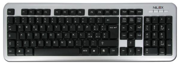Nilox 10NXKBST26003 keyboard USB + PS/2