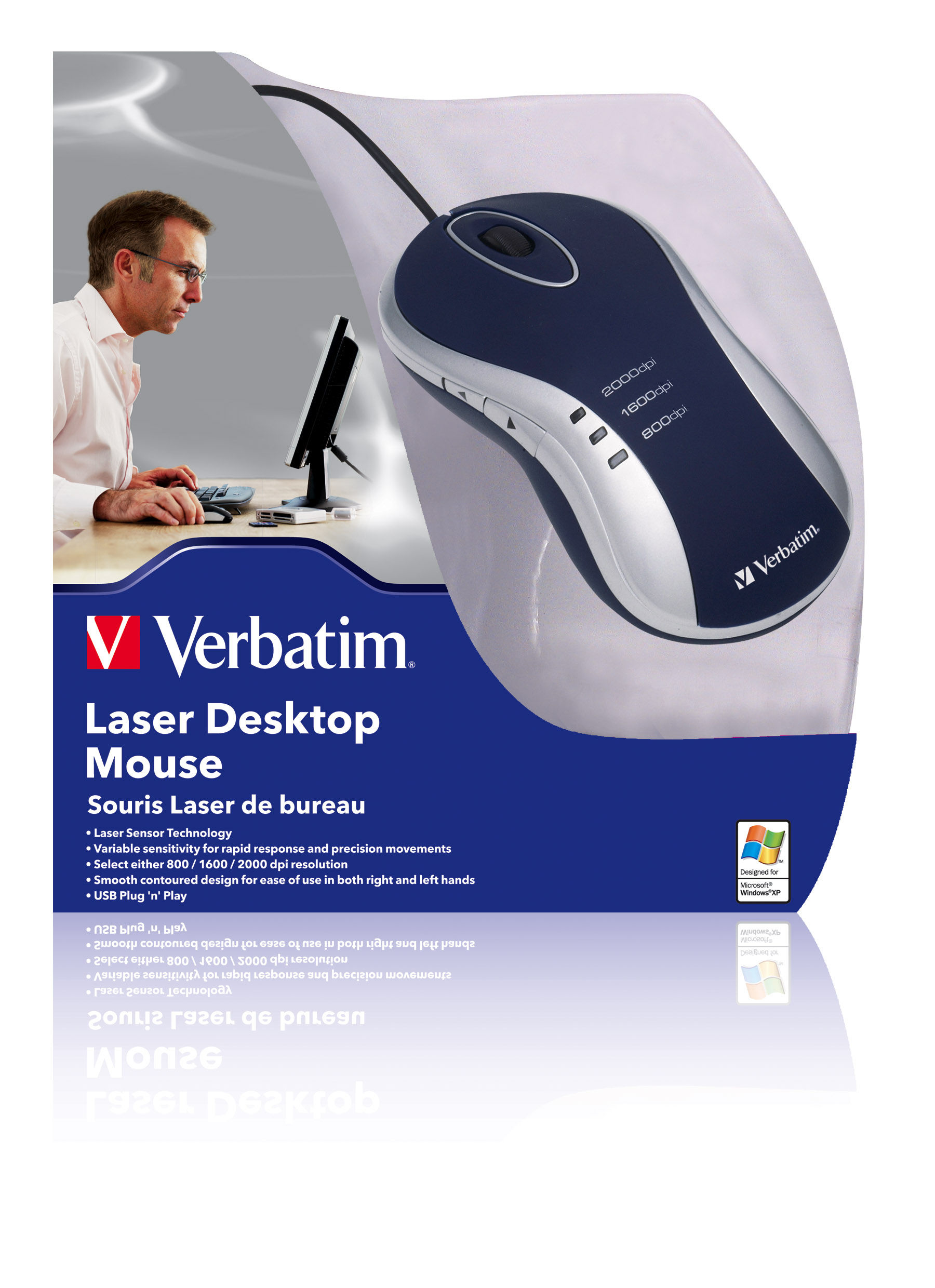 Verbatim Laser Desktop Mouse - Blue – image 2