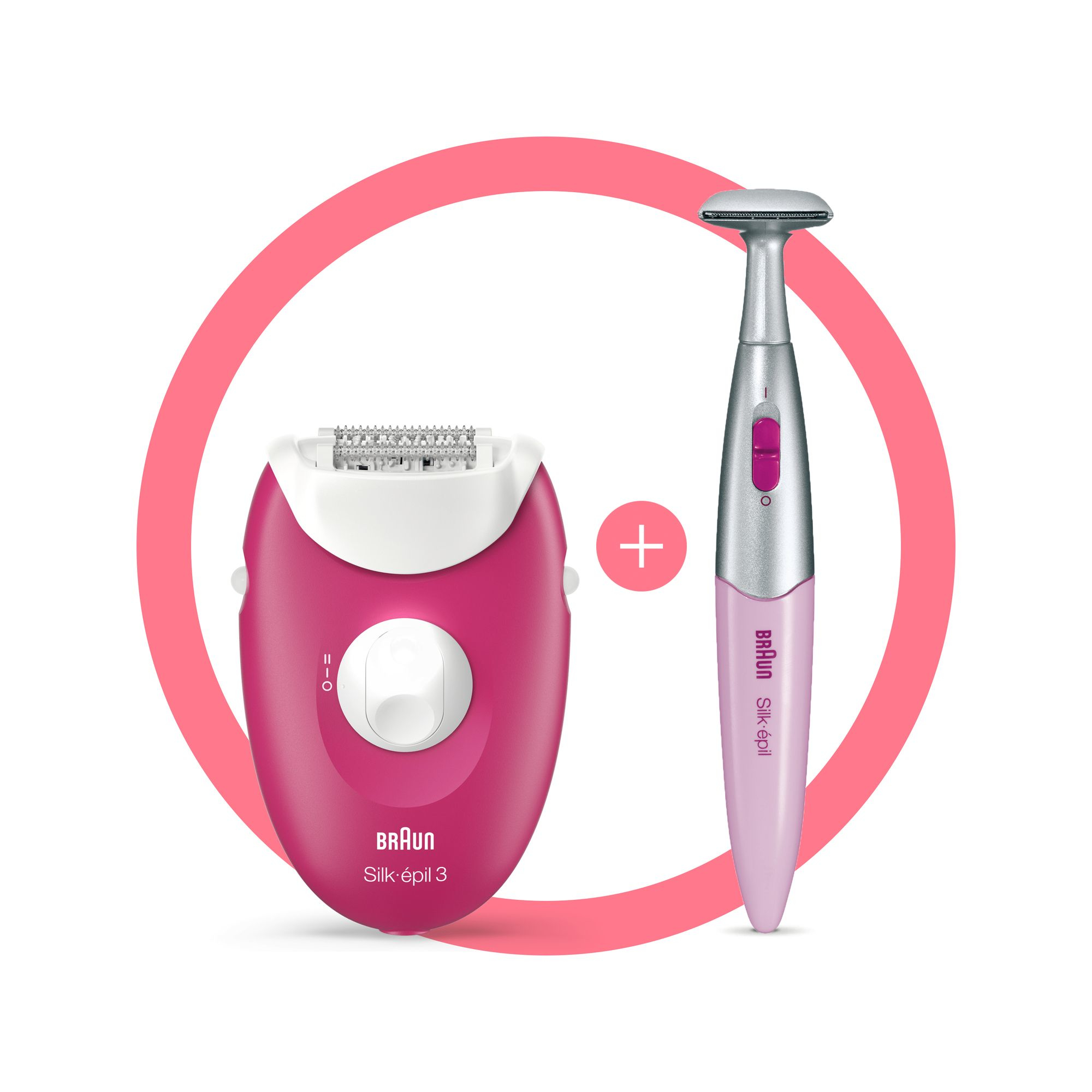 Braun Silk-épil 3 81711457 epilator 20 tweezers Pink, White – image 2