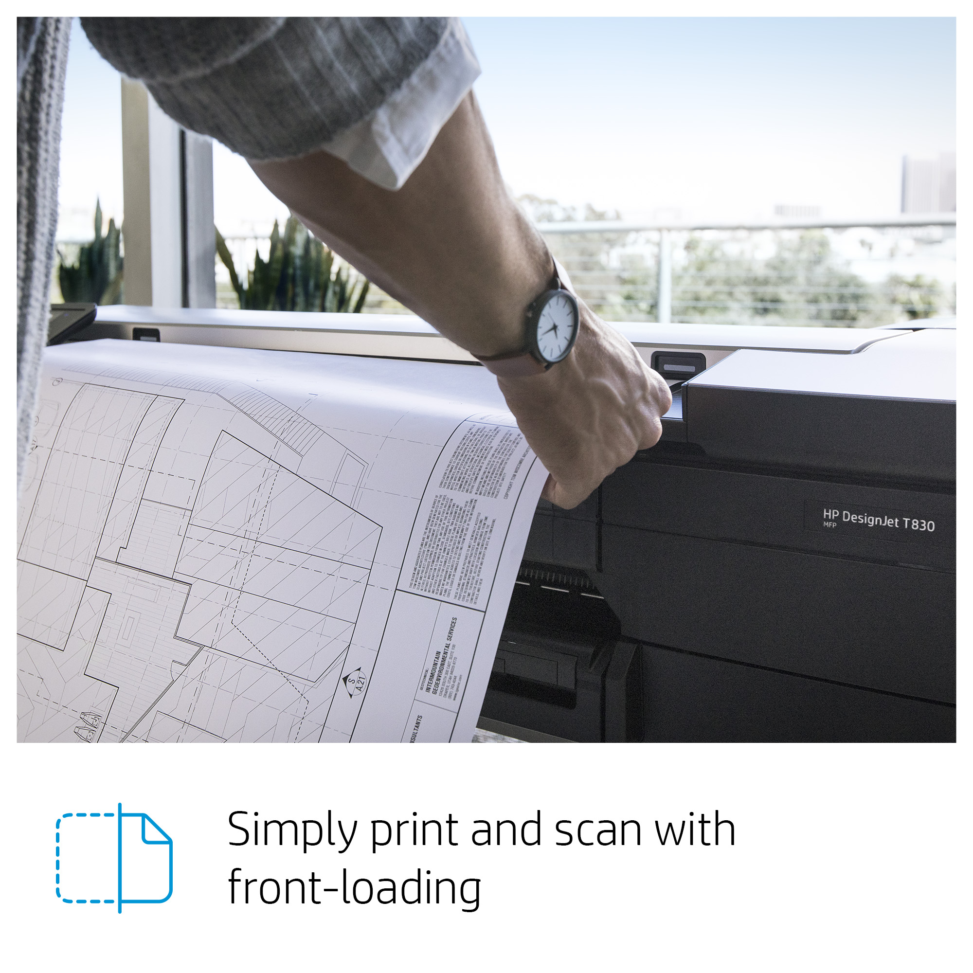 HP Designjet T830 24-in Multifunction Printer. Page description languages: HP-GL/2, TIFF, JPEG, HP-RTL, CALS G4, URF, Prin