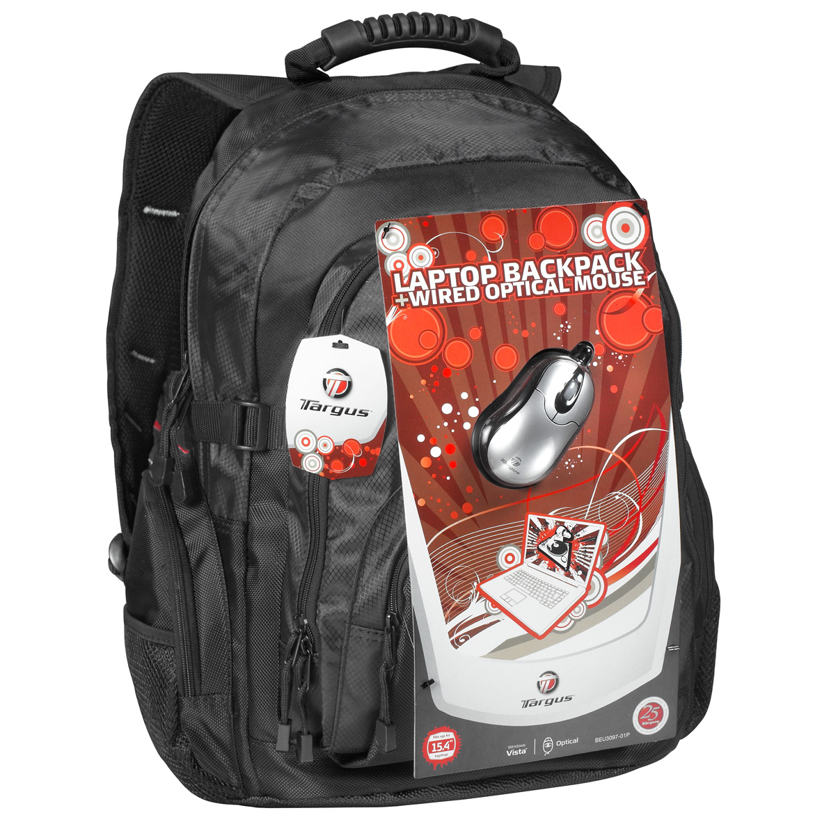 Targus 15.4" Backpack & Wired Optical Mouse
