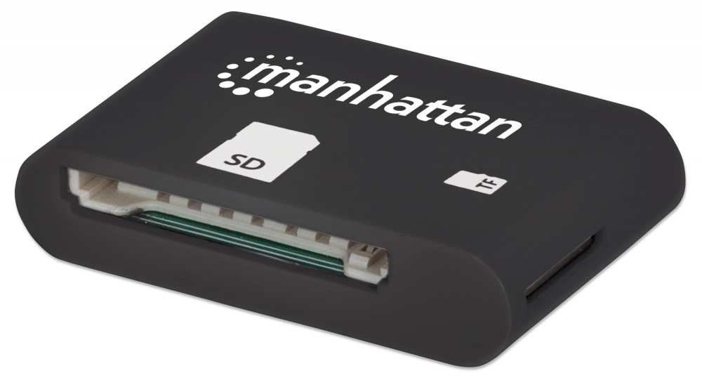 Manhattan Mobile OTG Card Reader/Writer, 24-in-1, OTG enabled Smartphone/Tablets using Micro-USB port, Black, Blister – image 4