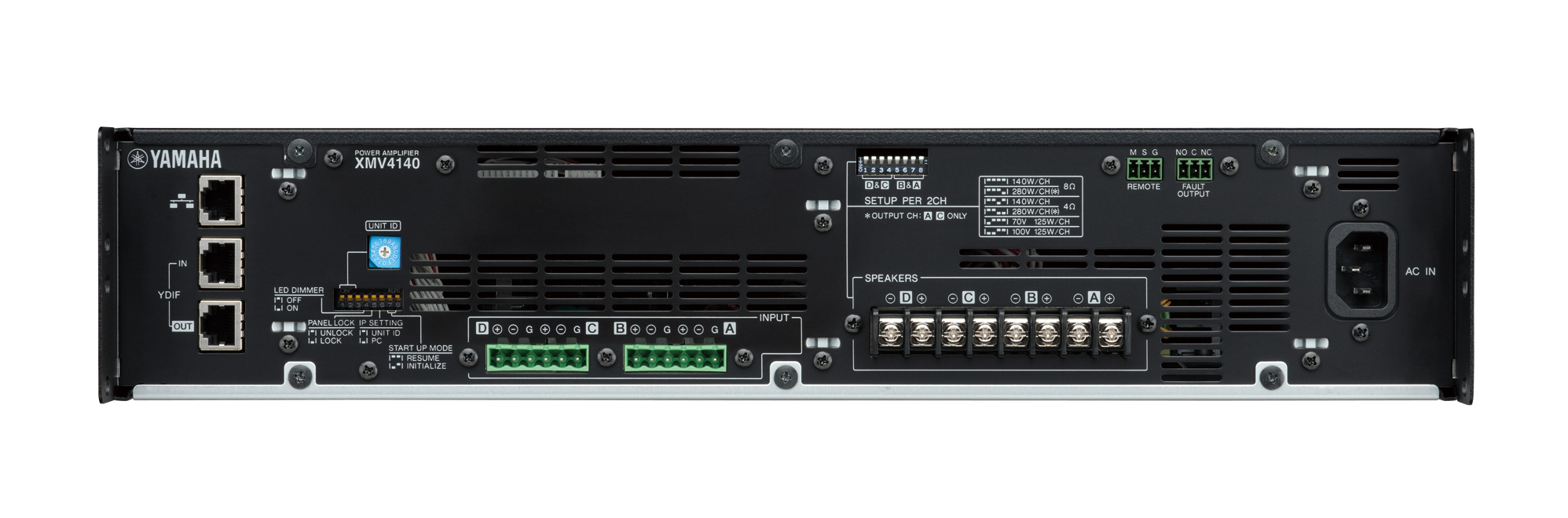 Yamaha XMV4140 audio amplifier Performance/stage Black, Grey – image 2