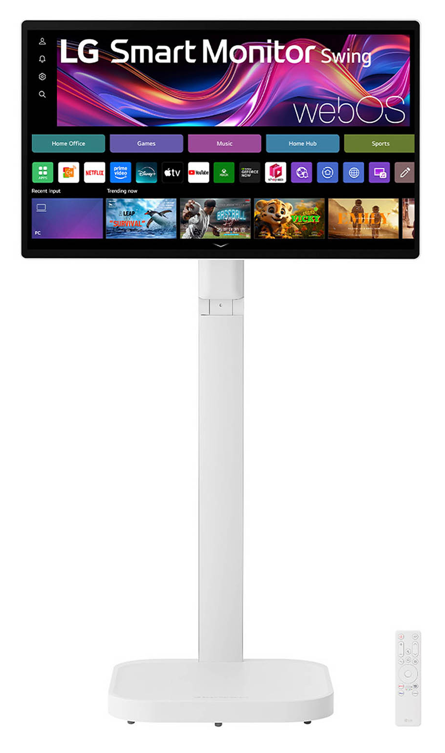 LG Swing 32U889SA-W - LED monitor - Smart - 32" (31.5" viewable) - touchscreen - 3840 x 2160 4K UHD (2160p) @ 60 Hz - IPS - 350 cd/m� - 1000:1 - HDR10 - 5 ms - 2xHDMI, USB-C - speakers - white