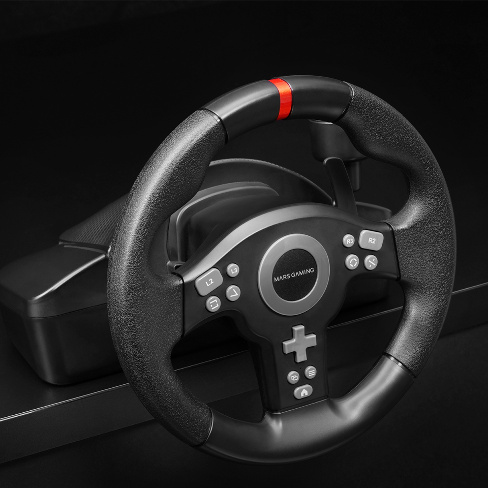 Mars Gaming MWH-RSXONE Black USB Steering wheel + Pedals PC, Playstation 3, PlayStation 4, Nintendo Switch, Nintendo Switch 2, Xbox One, Xbox Series S, Xbox Ser – image 8