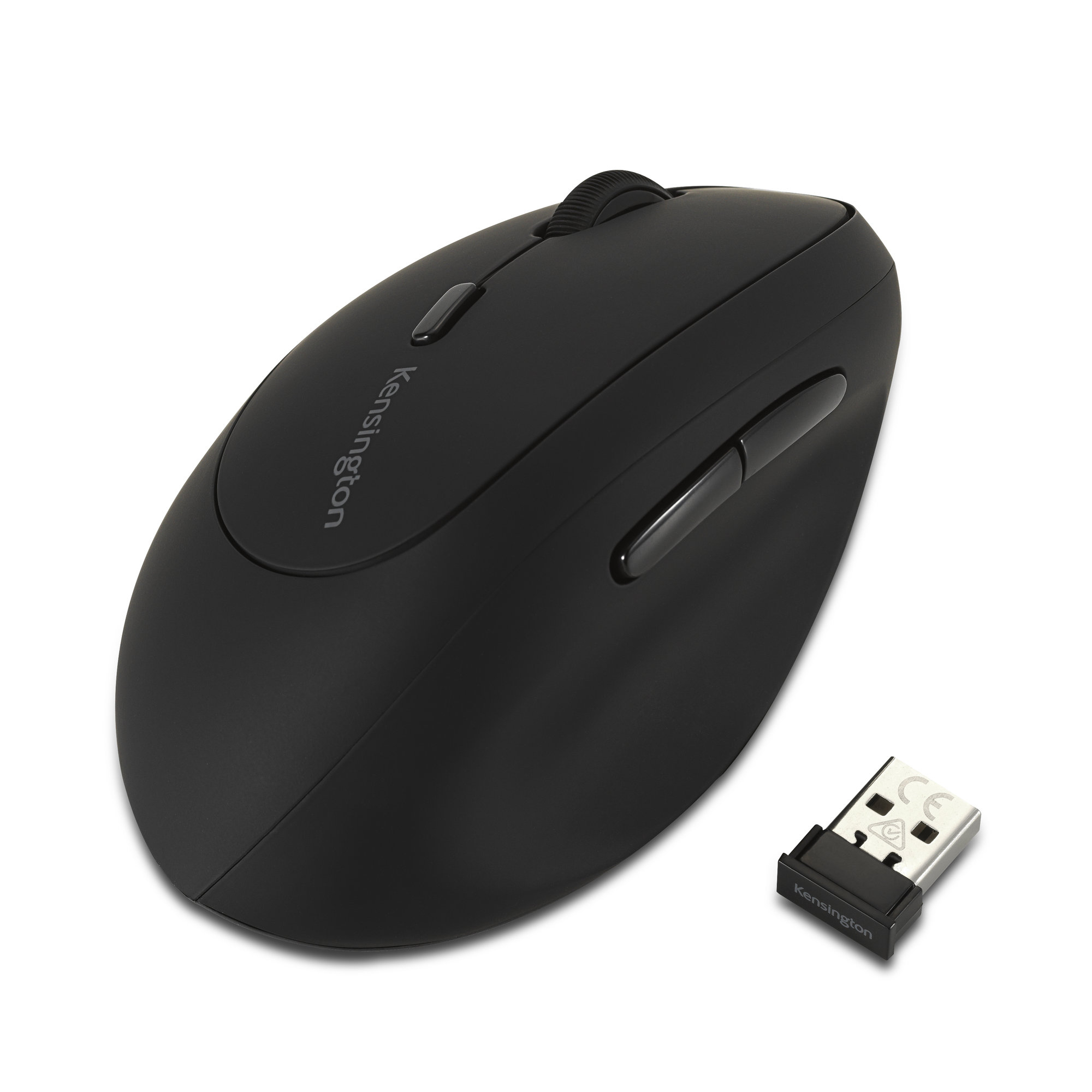 Kensington Pro Fit Ergo Wireless Mouse - Vertical mouse - ergonomic - left-handed - 6 buttons - wireless - 2.4 GHz
