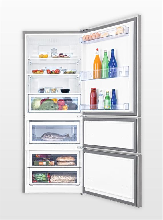 Beko CN153220X fridge-freezer Freestanding Stainless steel – image 2