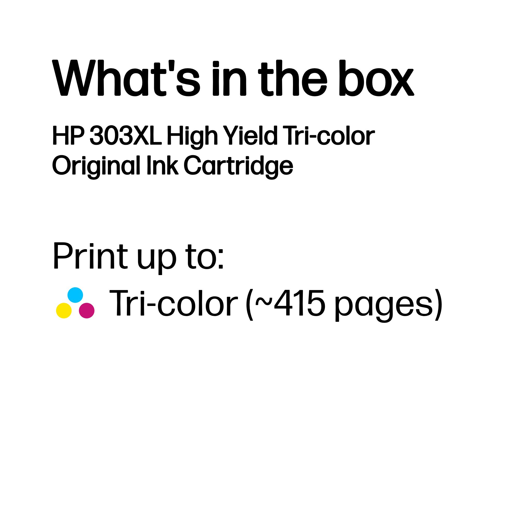 Original HP 303XL High Capacity Tri-Colour Ink Cartridge - image 2