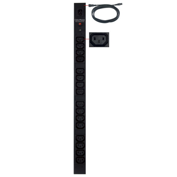 CyberPower PDU10BVHVIEC16F power distribution unit (PDU) 16 AC outlet(s) 0U Black – image 2