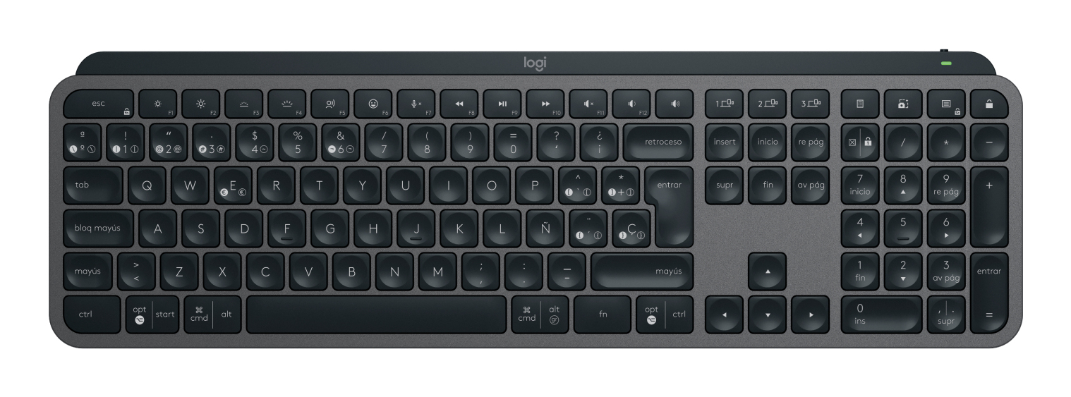 Kit Teclado y Mouse Logitech MX Keys Combo for Business Gen 2 - Teclado - Mouse - Reposamuñecas - Español - 920-010924