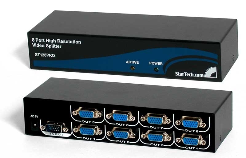 Neomounts 8 Port High-Resolution 300 MHz VGA Video Splitter