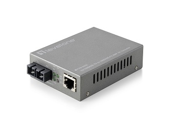 LevelOne 10/100BASE-TX to 100BASE-FX MMF SC Smart Converter, 2km – image 1