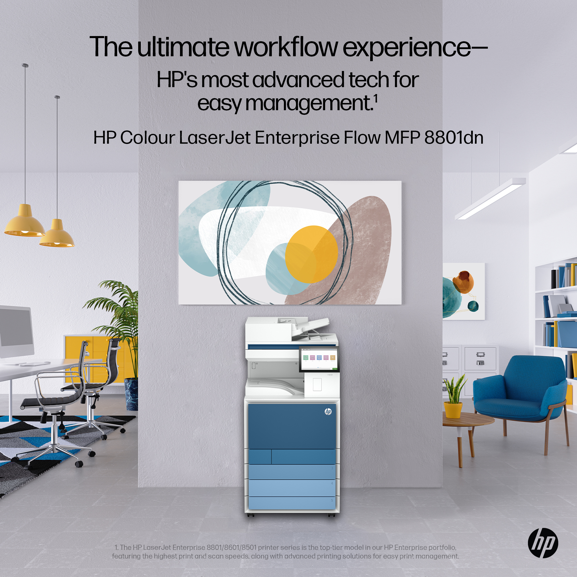 HP Clr LaserJet Ent MFP 8801dn Prntr – image 5