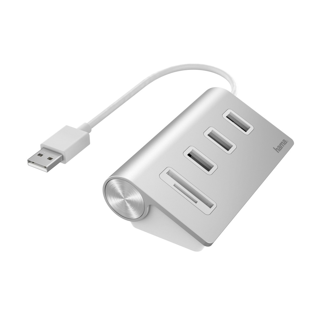 Hama 00200124 card reader USB Silver, White