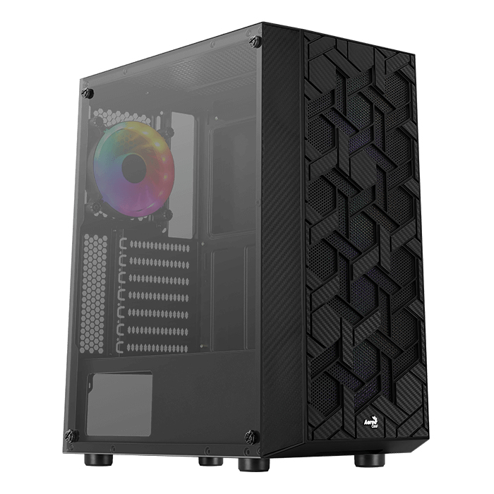 Aerocool Hive-G-BK-v3 Midi Tower Black – image 1