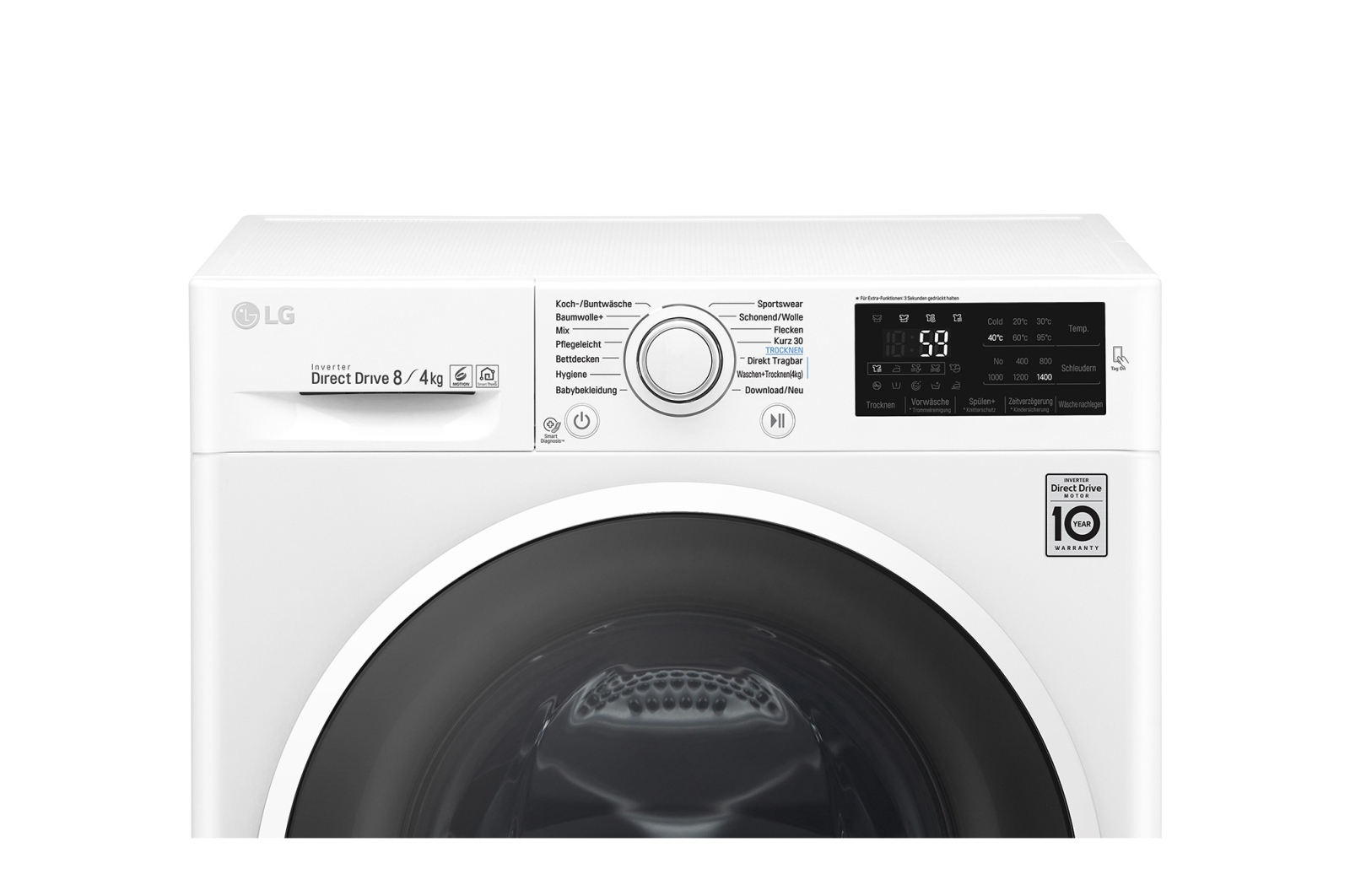 LG F14WD84EN0 washer dryer Freestanding Front-load White – image 4