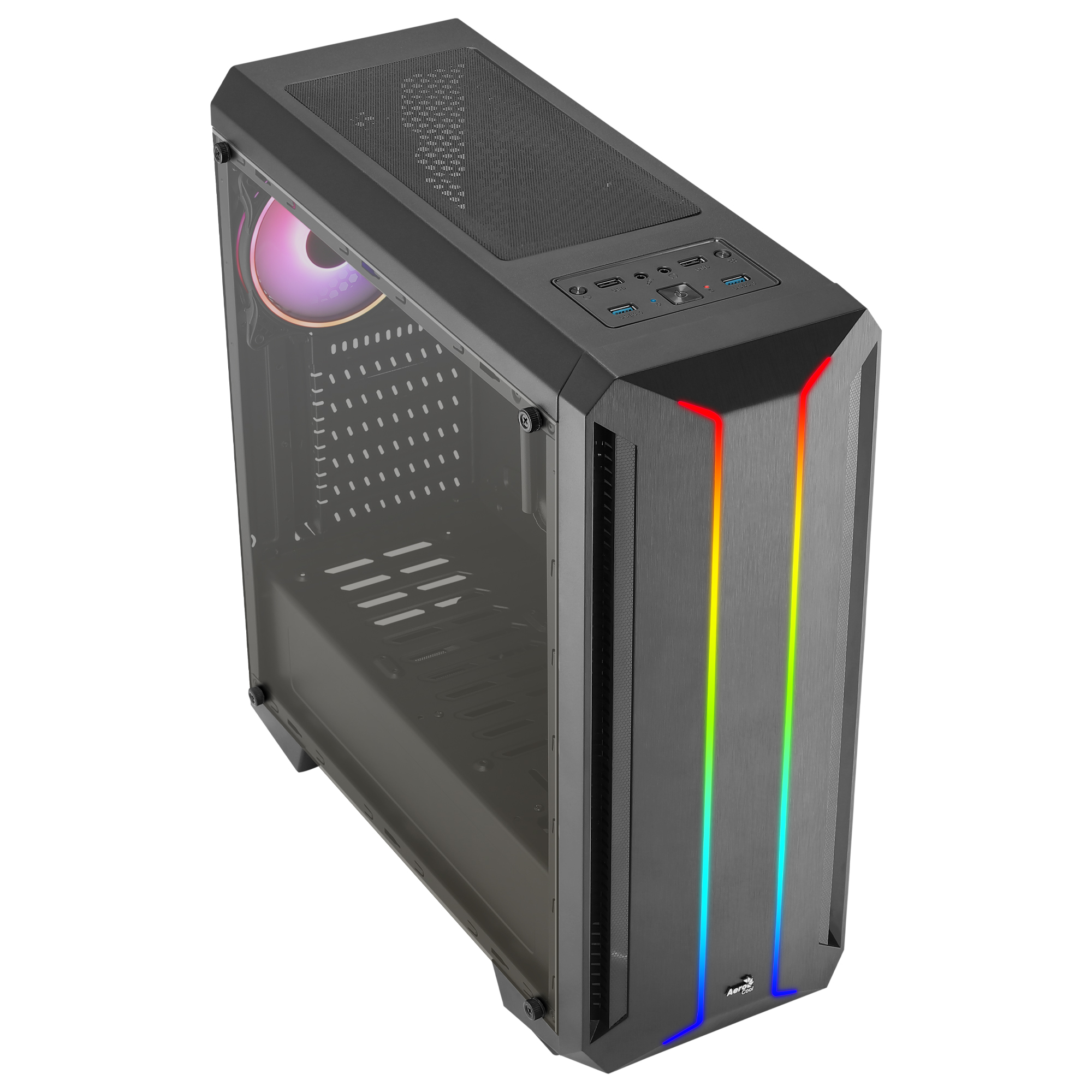 Aerocool SKYLINEV2BK PC ATX Case Dual Front Panel LED ARGB Fan ARGB – image 3