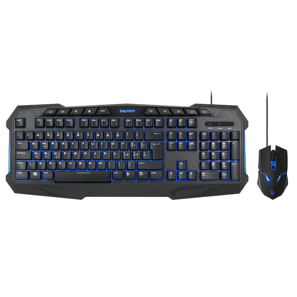 Vultech KM-900X keyboard Mouse included Universal USB Italian Black