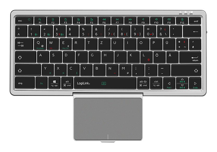 LogiLink ID0214 keyboard Home/Office Bluetooth QWERTZ German Grey – image 2