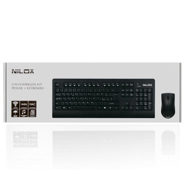 Nilox CW10 keyboard Mouse included Office RF Wireless QWERTY Italian Black – image 3