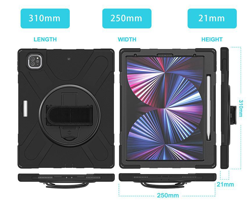 eSTUFF AUSTIN Defender Case for iPad Pro 12.9 2020/2018 - Black – image 4