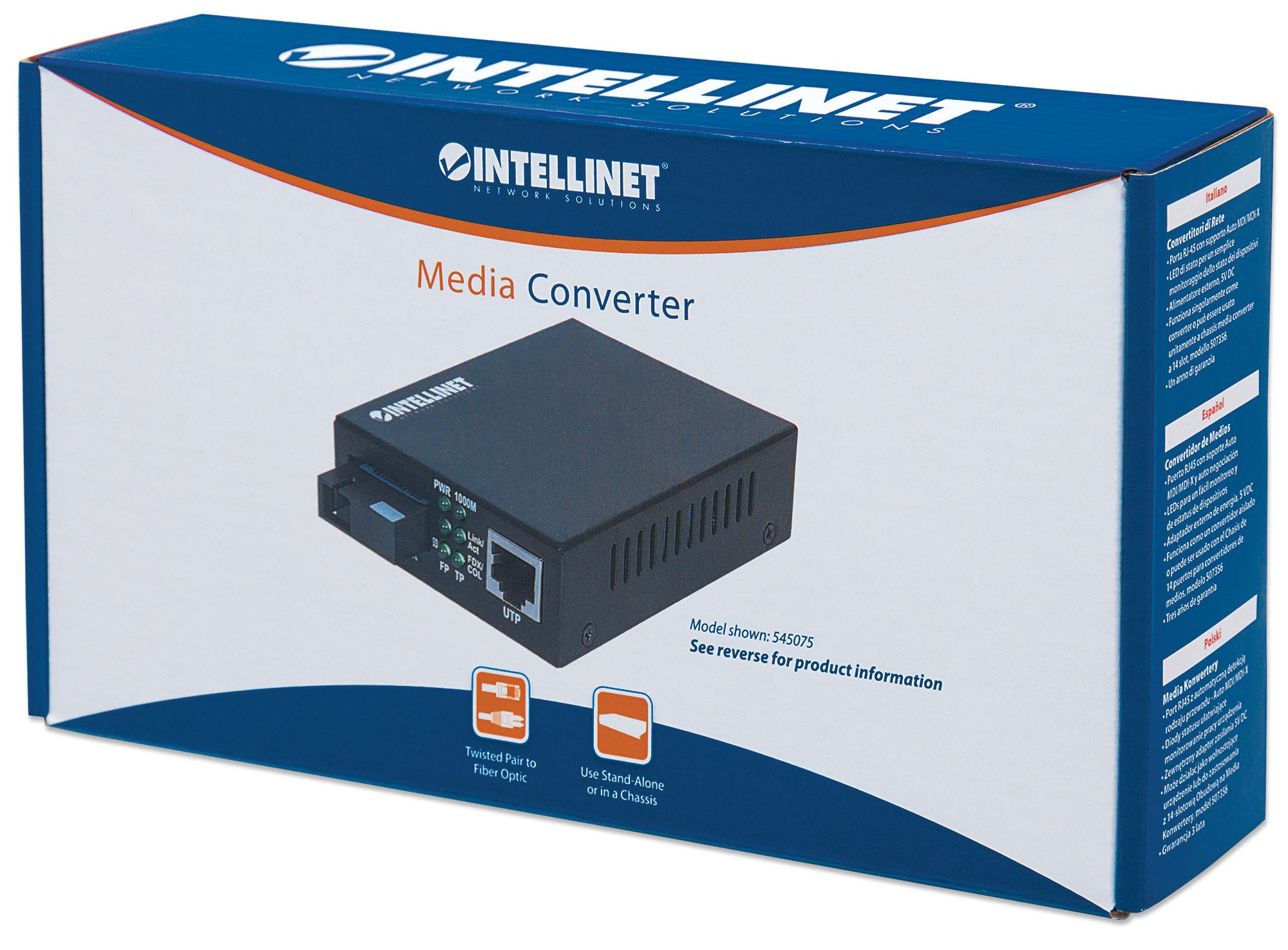 Intellinet Gigabit Ethernet to SFP Media Converter, 10/100/1000Base-Tx to SFP slot, empty – image 7
