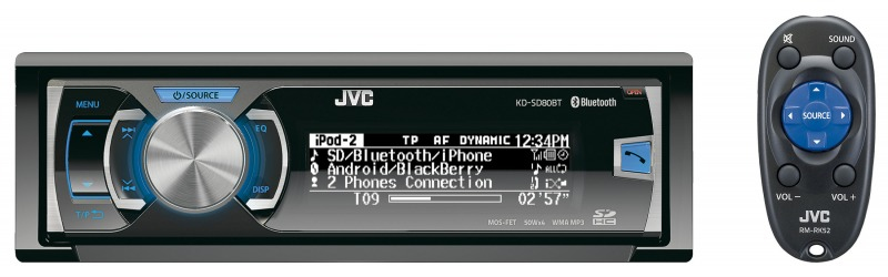 JVC KD-SD80BTE car media receiver Black Bluetooth