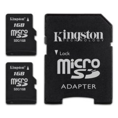 Kingston Technology 1GB microSD Flash Card Twin Pack (2pcs)