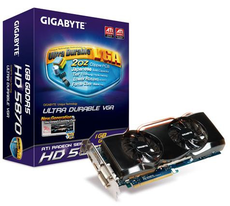 GIGABYTE R587UGD graphics card AMD Radeon HD5870