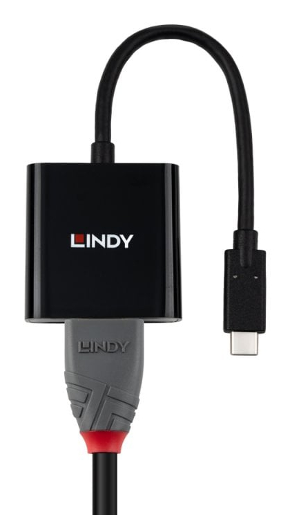 Lindy 43438 câble vidéo et adaptateur 0,15 m USB Type-C HDMI Noir