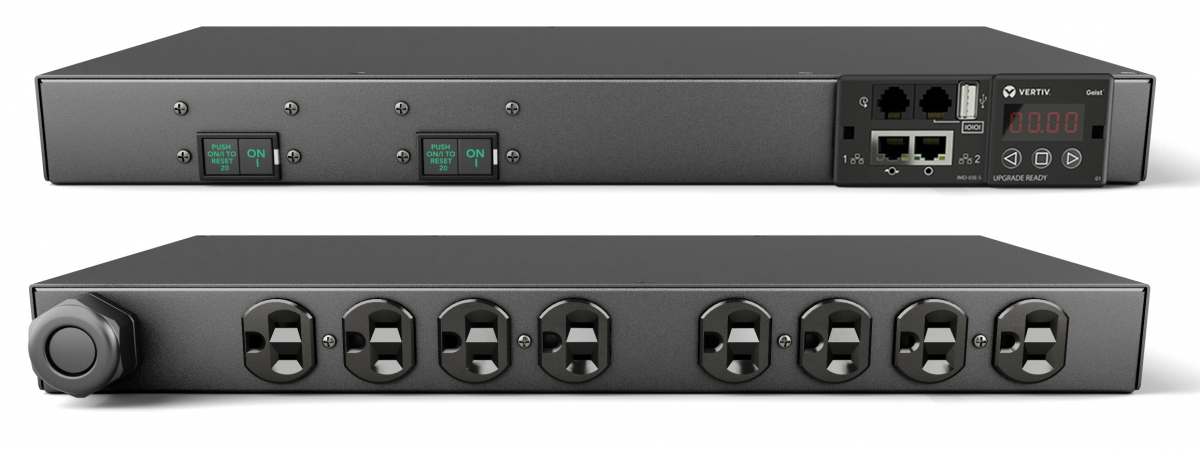 Vertiv Geist MN03E1R1-08D203-3TL5A0H10-S power distribution unit (PDU) 8 AC outlet(s) 0U Black