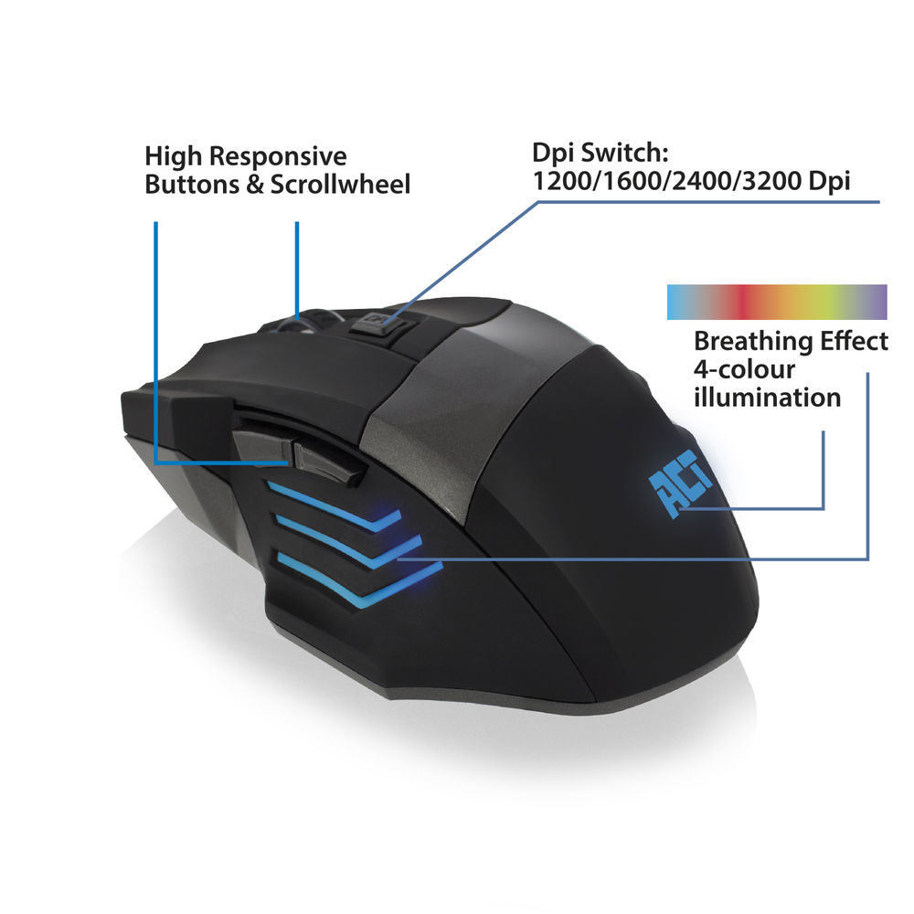 ACT Wired Gaming Mouse with illumination 3200 dpi – image 5
