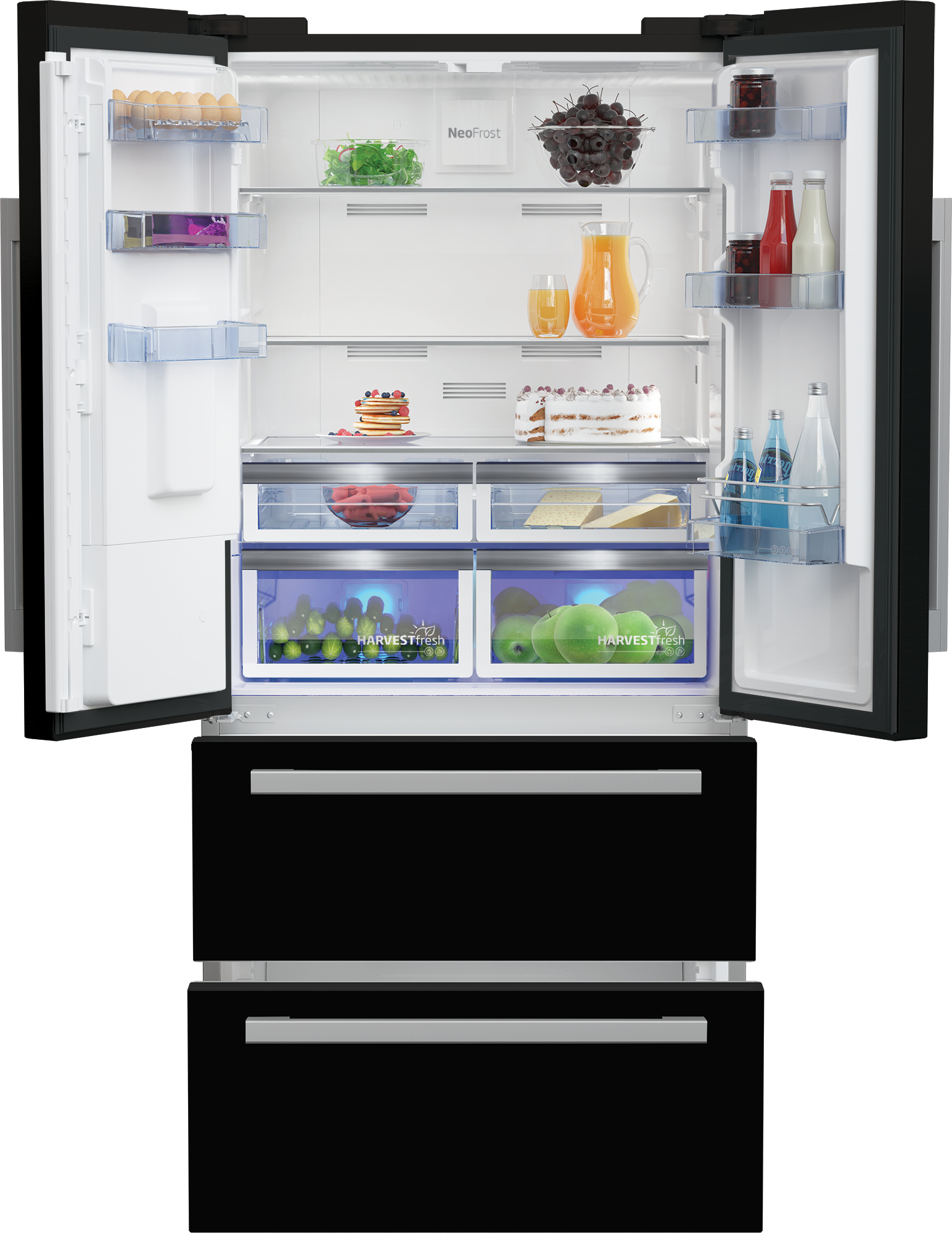 Beko GRNE360520DB Freestanding American Style Fridge Freeze with HarvestFresh™ – image 3