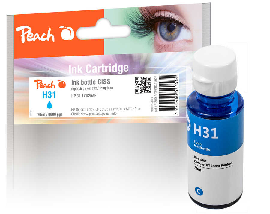 Peach PI300-903 ink cartridge 1 pc(s) Compatible Cyan