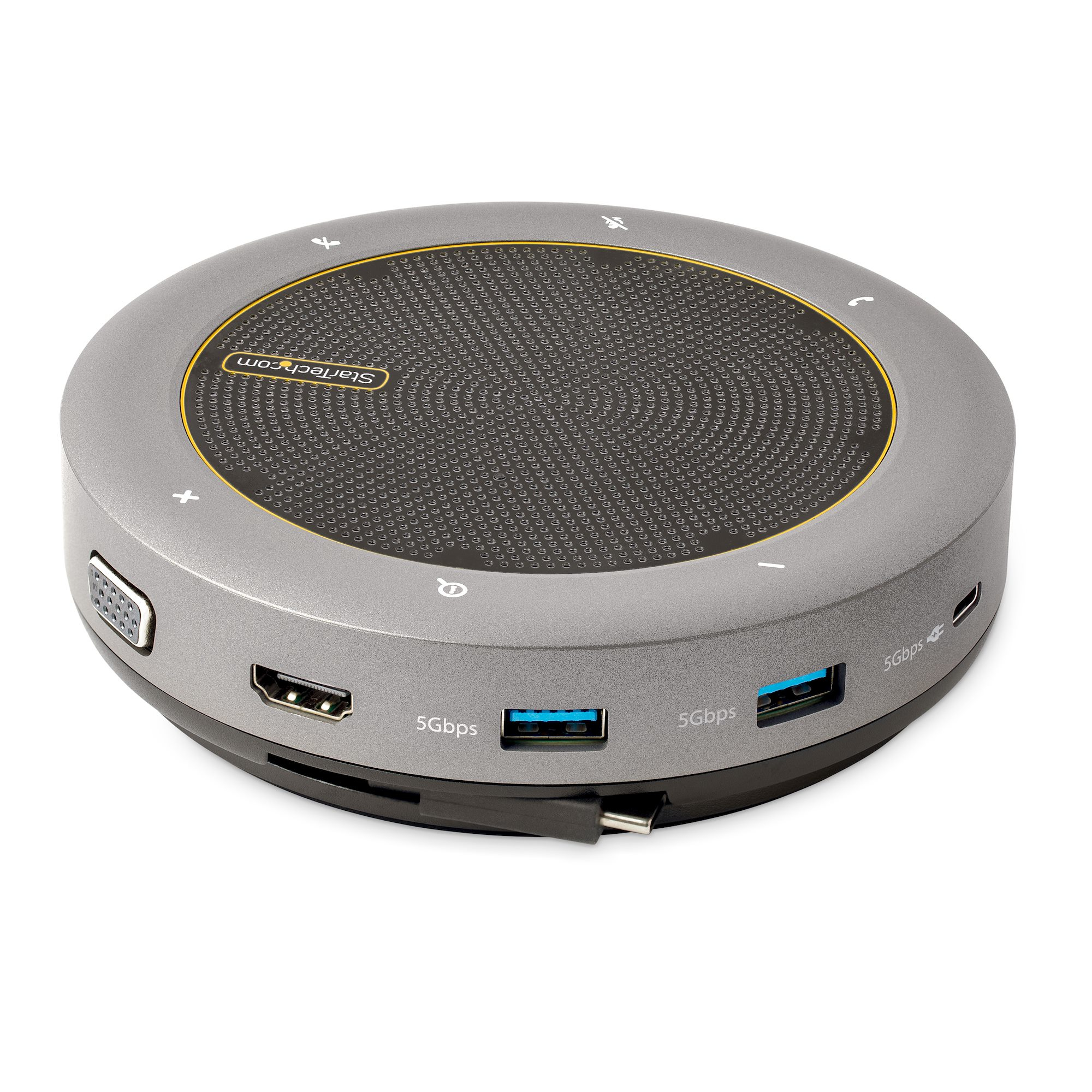 StarTech.com USB-C Speakerphone Docking Station, Mini Portable Conference Speaker and Audio Dock, USB-C to VGA/4K HDMI, 2x USB-A Hub, Mic/Speaker, Teams/Zoom/So – image 3
