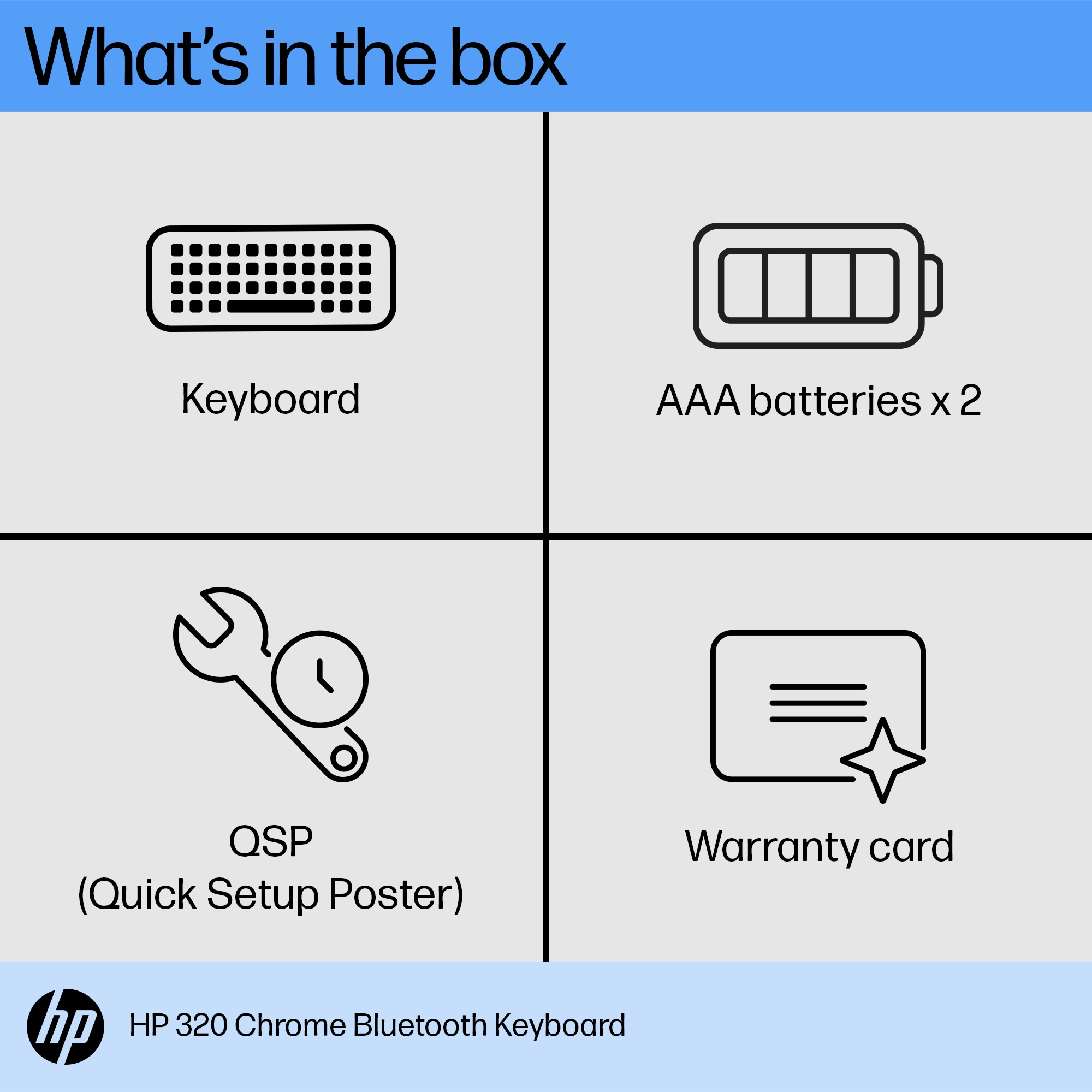 HP 320 Chrome Bluetooth Keyboard – image 4