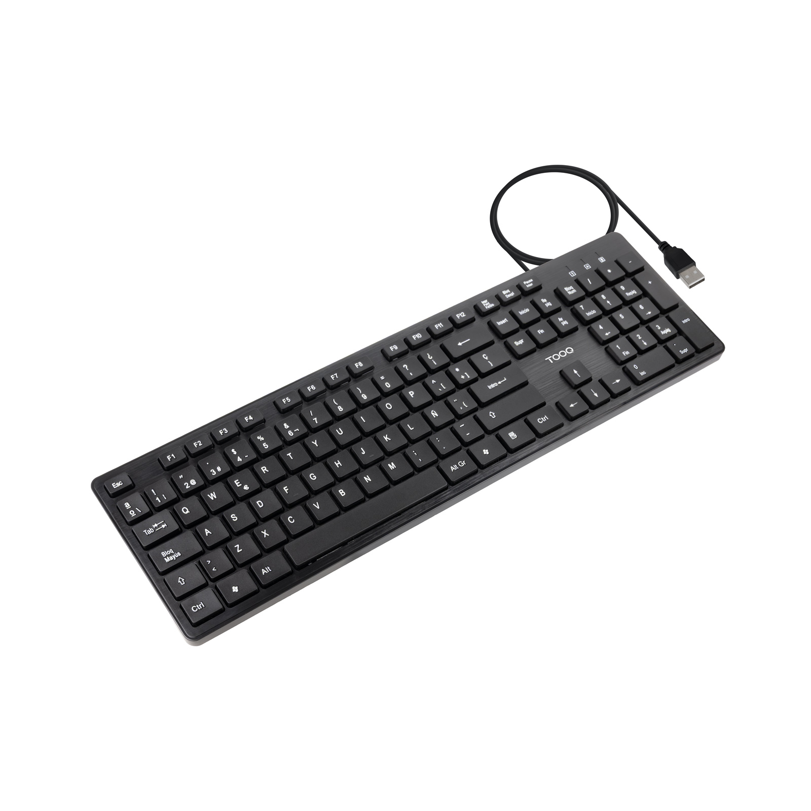 TECLADO SILENCIOSO TOOQ TQK-2003-B USB 105 TECLAS NEGRO