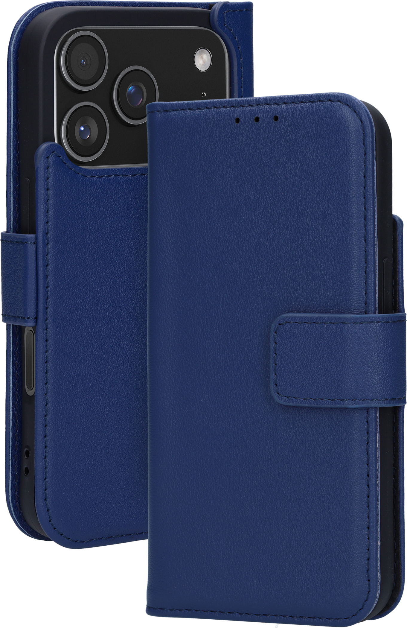 Mobiparts Leather Wallet Case Apple iPhone 17 Pro Blue (MagSafe Compatible) – image 1