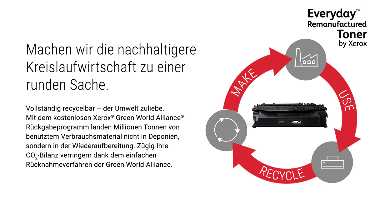 Everyday Wiederaufbereiteter Everyday™ Schwarz wiederaufbereiteter Toner von Xerox, kompatibel mit Kyocera TK-5240K, Standardkapazität