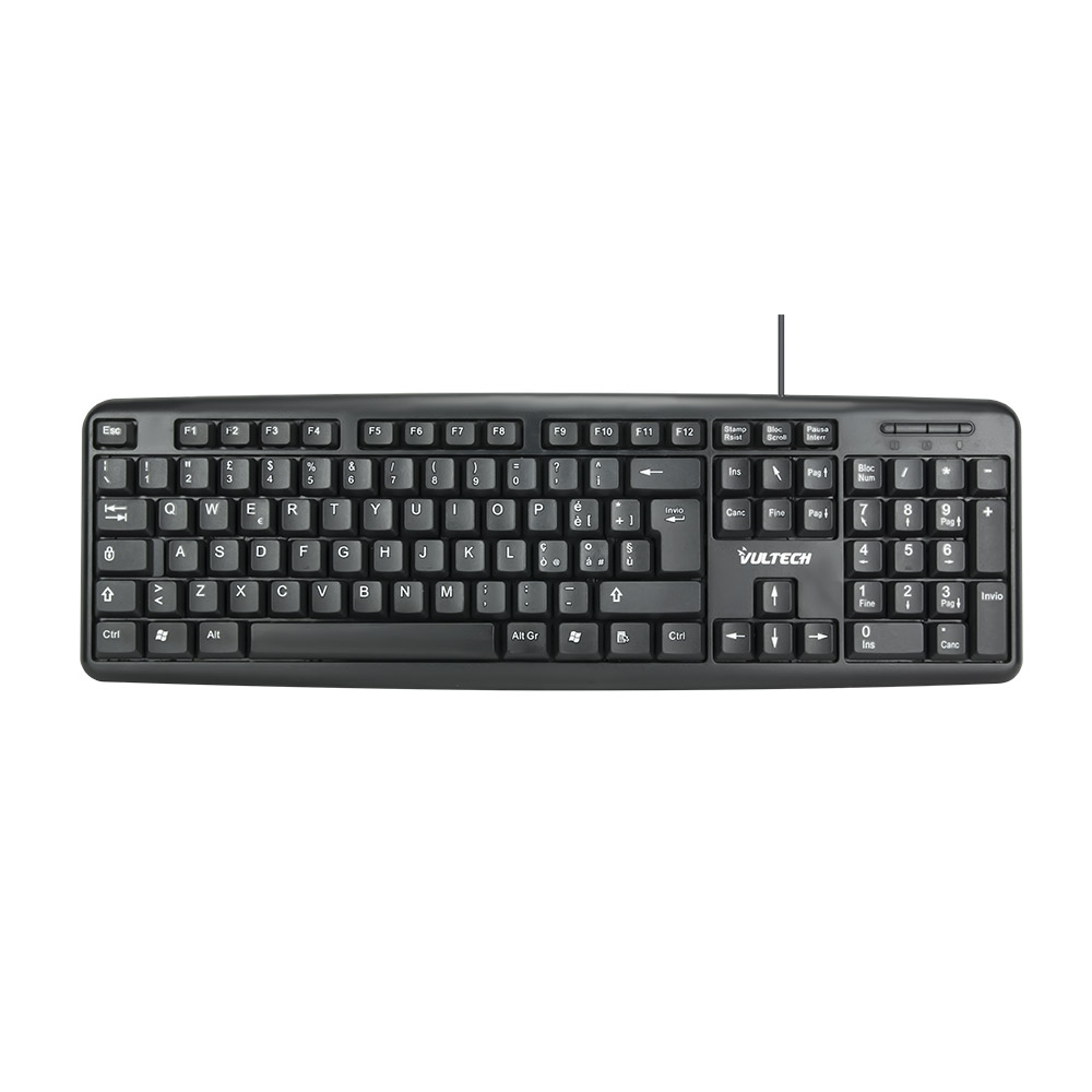Vultech KEY-610 keyboard Universal USB Italian Black