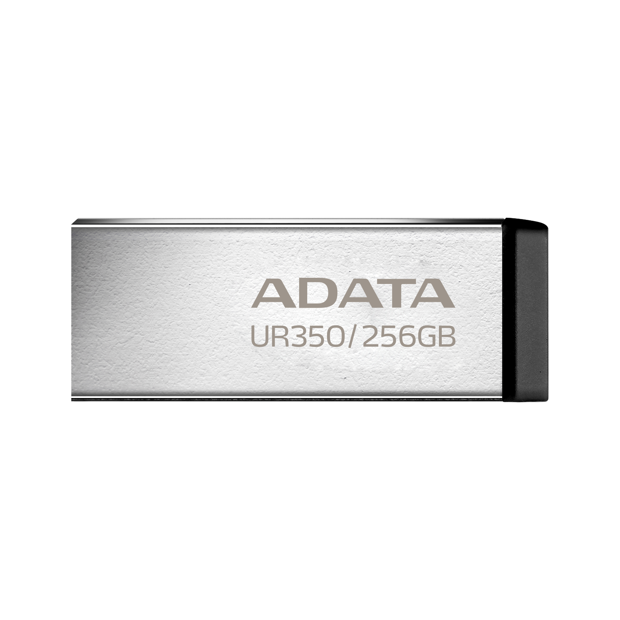 Memoria USB ADATA UR350 - 256GB - USB 3.2 Gen 1 (Retrocompatible 3.0 y 2.0) - Diseño Elegante sin Tapa - Color Metálico Negro - UR350-256G-RSR/BK