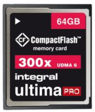 Integral 64GB COMPACTFLASH UDMA 7 VPG-20 W-300X ULTIMAPRO