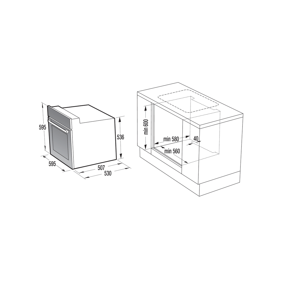 Gorenje BCA6715AO1X — vue 1 sur 2