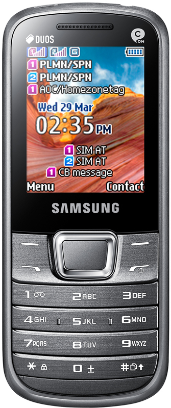 Samsung GT-E2252 5.08 cm (2") 79 g Silver
