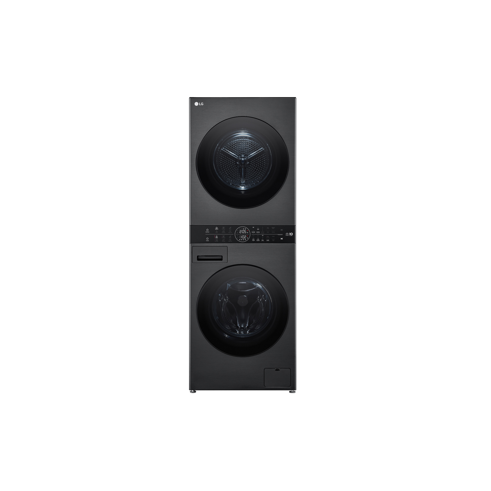 LG W4W8BVKKZHM.APBPLTK washer dryer Freestanding Front-load Black