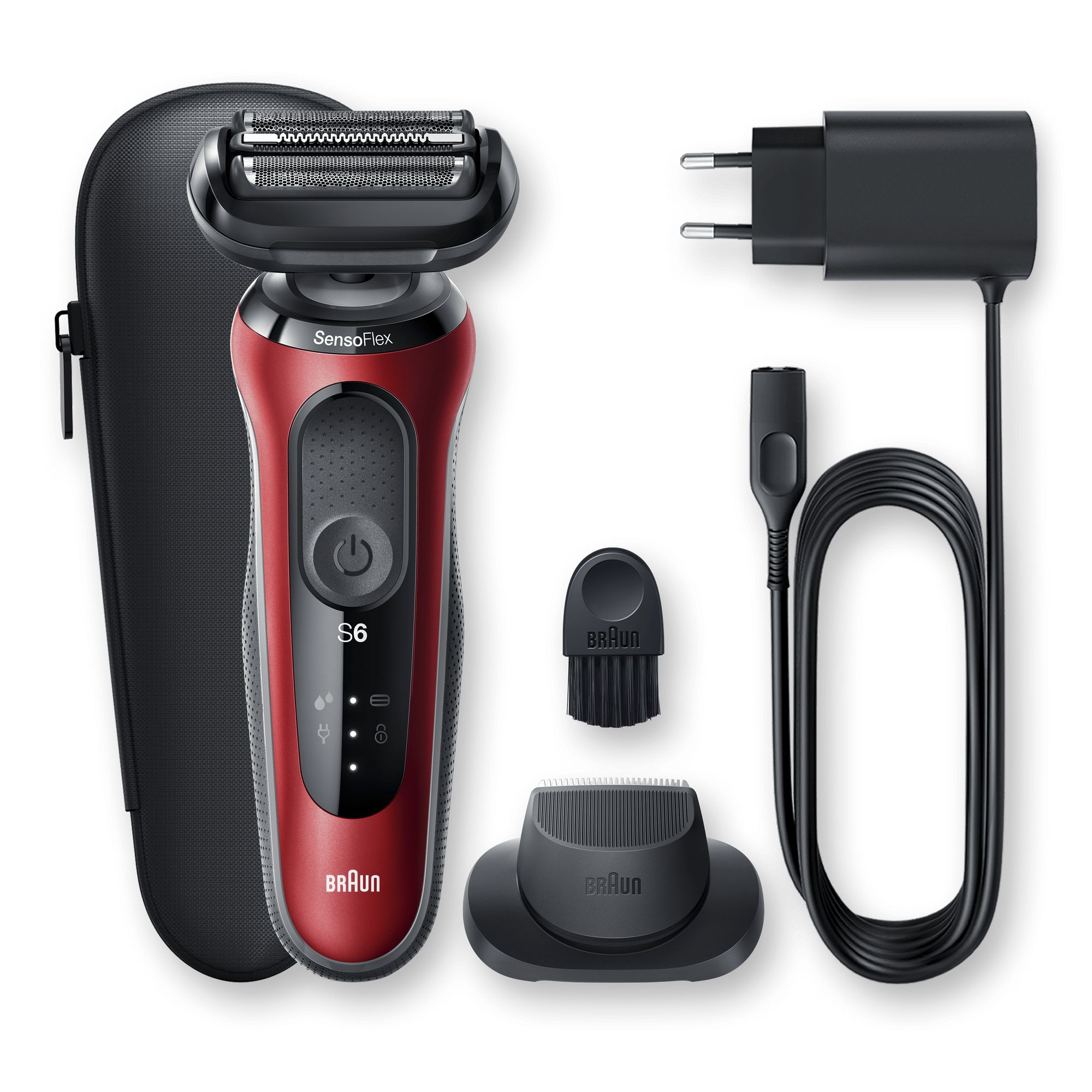 Braun Series 6 60-R1200s Foil shaver Trimmer Red – image 3