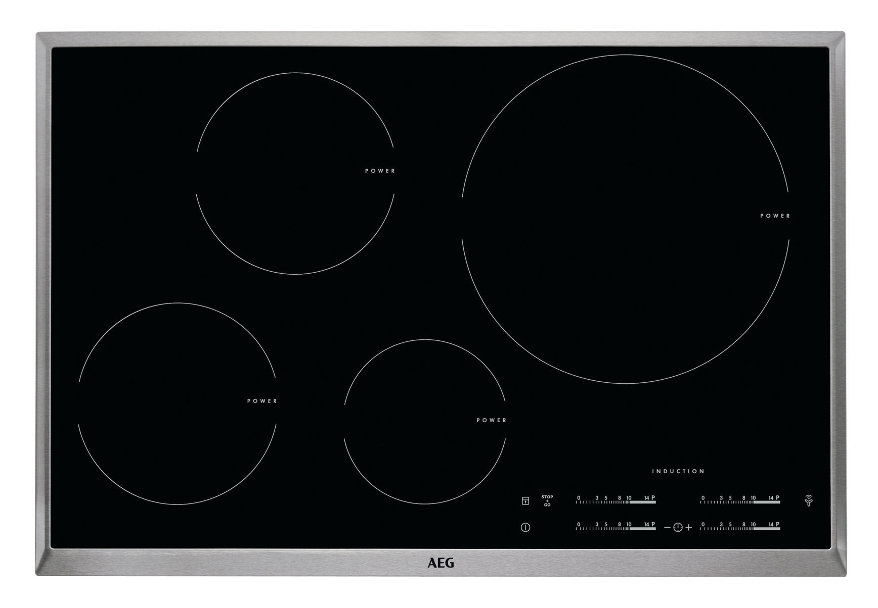 AEG HK8542H0XB Black Built-in Zone induction hob 4 zone(s) – image 1