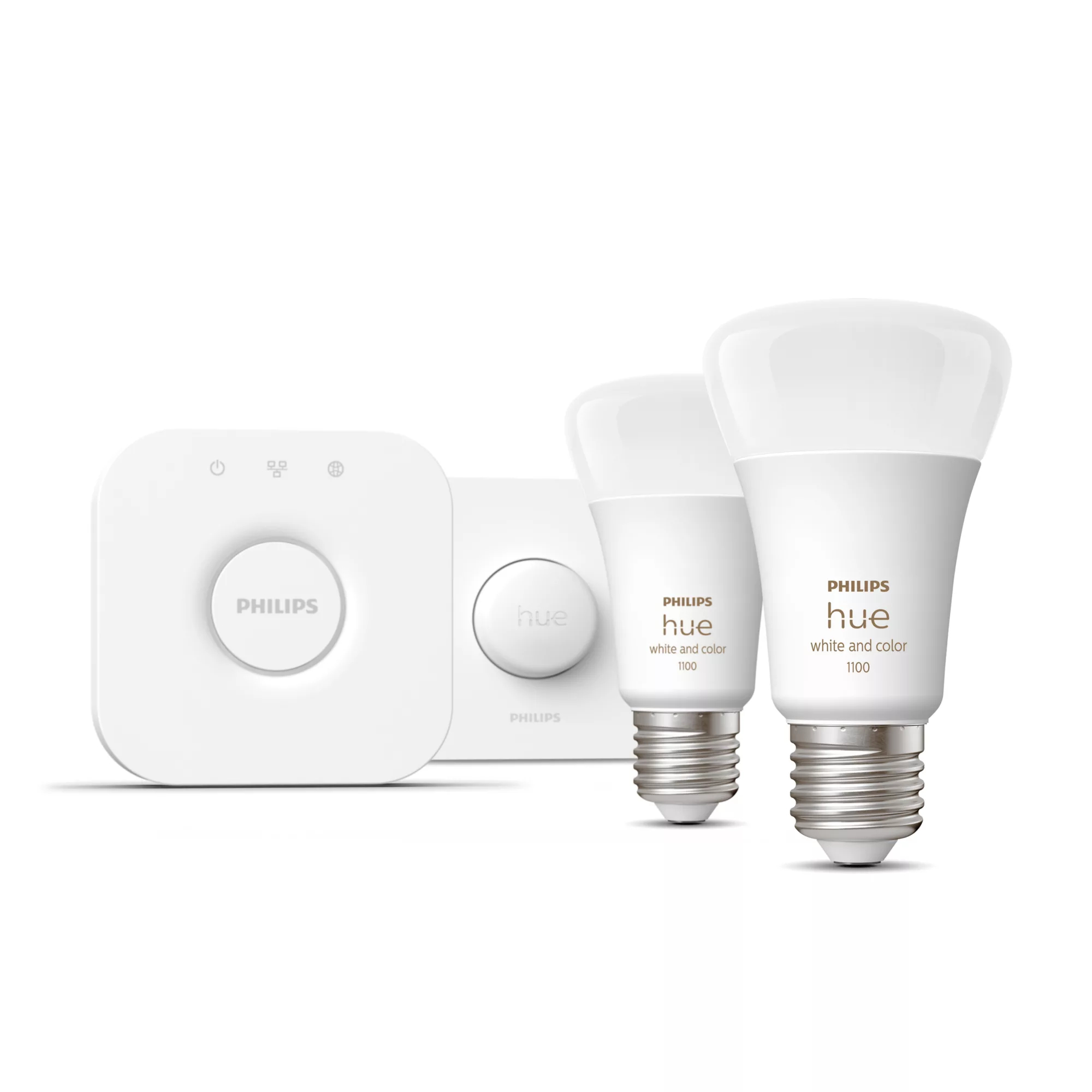 Philips by Signify Philips Hue White and colour ambience Starter kit: 2 E27 smart bulbs (1100) + smart button – image 2